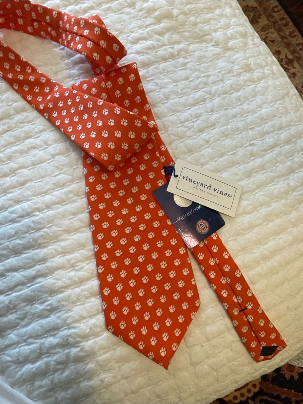 Vineyard Vines Paw-print Silk Tie